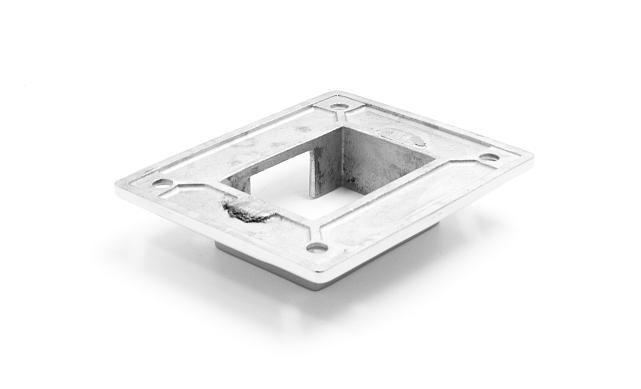 Фланец для трубы с пазом 40х60 мм, литой, полированный (AISI 304) k544 6