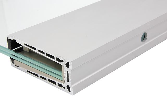 Комплект профиля зажимного для стекла 12 мм, с отверстиями, АНОД, алюминий, k601-2-12 6