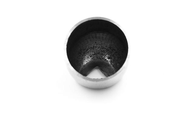 Наконечник штампованный (СПС) косой 30° на трубу Ø19 мм, для поручня Ø38.1 мм, полированный, нержавеющий, 400 Grit , AISI 304, k190 4