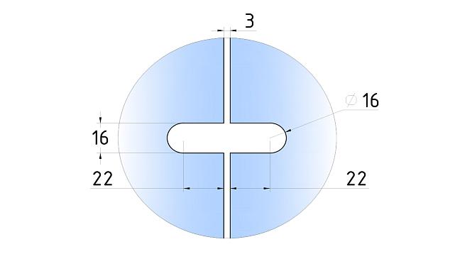 Коннектор для душевой кабины стекло-стекло 180° 45х45 мм латунь-хром, полированный t734 PC 2
