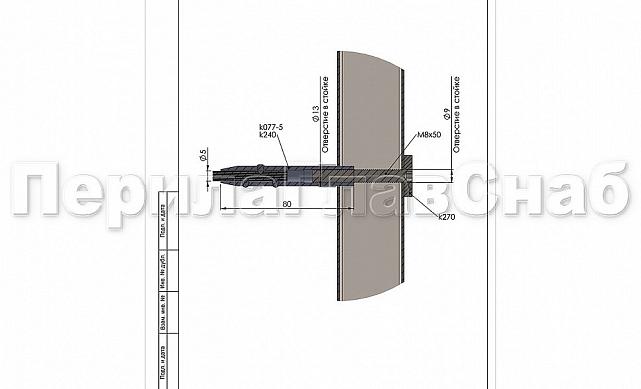 Зажимы для троса Ø5 мм, литой, полированный (AISI 304) k077-5 2
