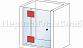 Петля для душевой кабины стекло-стекло 180° 90х55 мм, шлифованная  t303 SSS