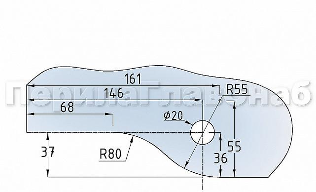 Верхний фитинг-петля, шлифованный t120 SSS 4