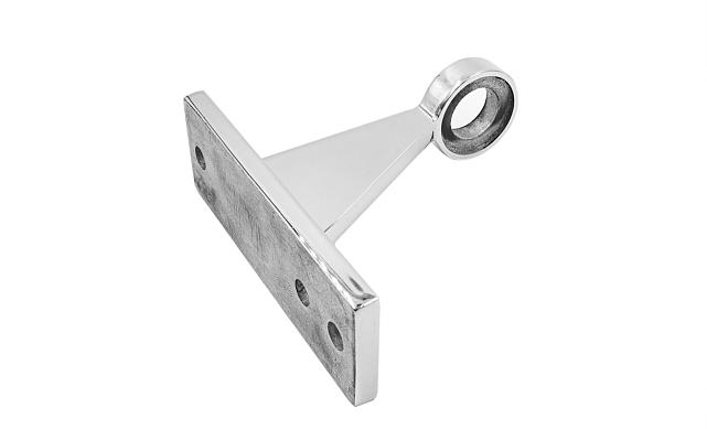 Крепление козырька к стойке алюминиевого фасада, AISI 304, литое , полированное, k611 6