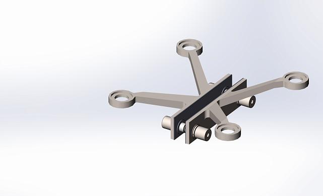 X-спайдер для установки на стеклянное ребро AISI 304 k290-X 2