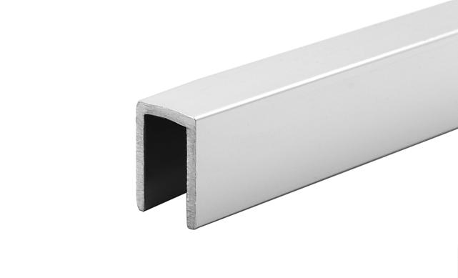 П-образный профиль для неподвижных стекол 8 мм, 19x13, L=2500, алюминий полированный t756-2500 AL 4