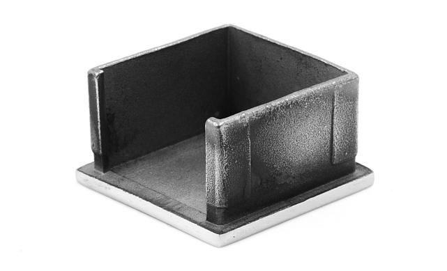 Заглушка для поручня с пазом 40x40 мм, полированная, хром (AISI 304) k547 3