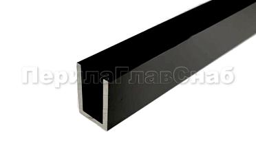П-образный профиль 19x13, L=2200, под стекло 8 мм, алюминий анодированный в черный глянцевый t756 AND BL купить в Омске